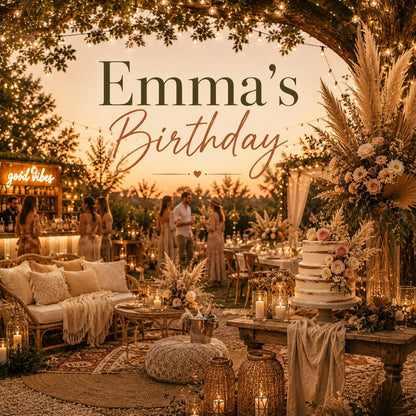 Personalised Invitations, Garden Party, Birthday, BBQ, Retirement & Celebration Invites, Choose Your Favourite Scene, Pack of 10
