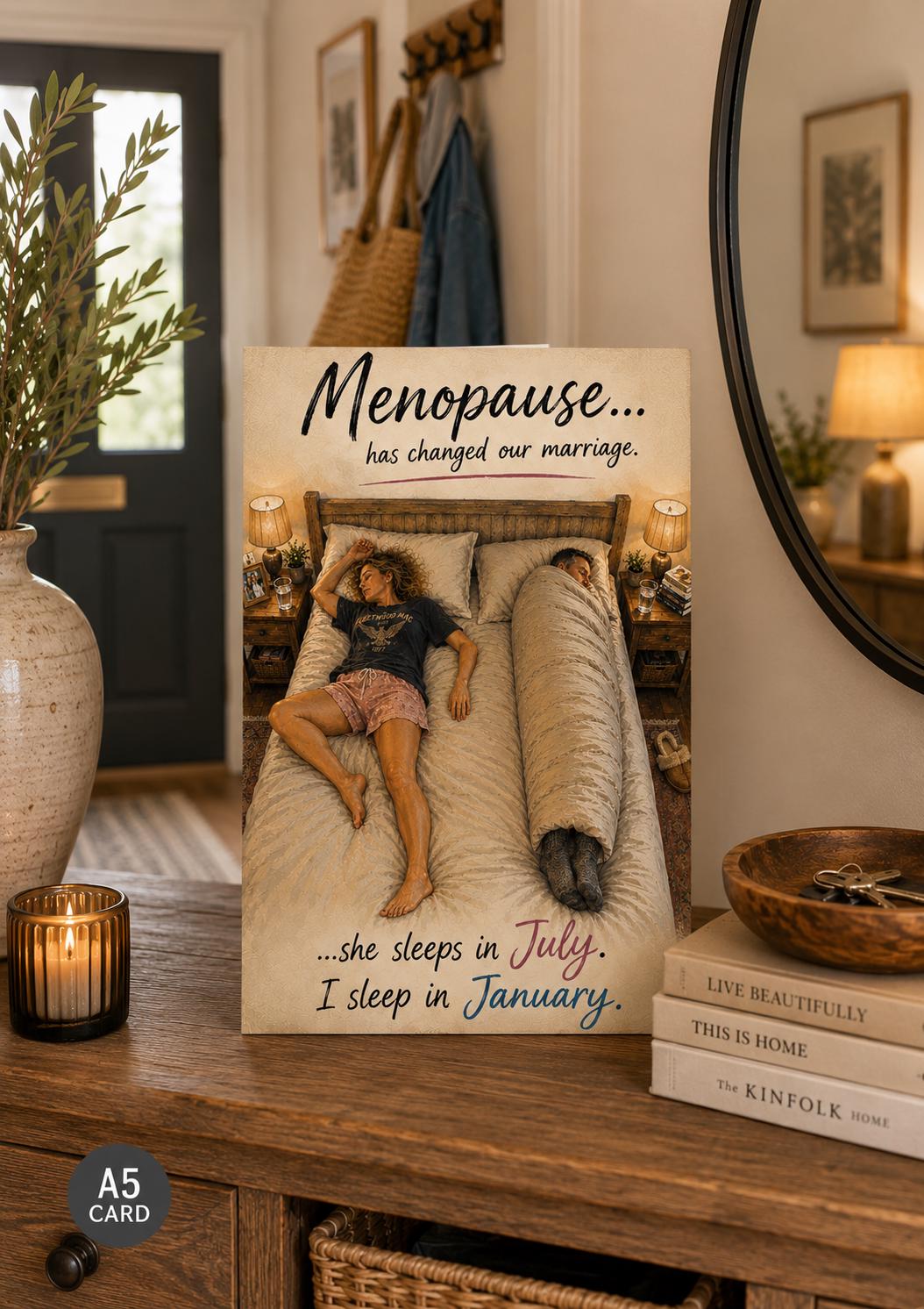 Funny Birthday Card, Funny Wife Card, Menopause Gift, Husband Wife Humour, Hot Flush Card, Funny Couple Card, Gen X Humour, Birthday Card