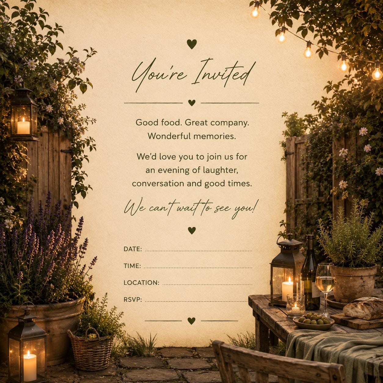Personalised Invitations, Garden Party, Birthday, BBQ, Retirement & Celebration Invites, Choose Your Favourite Scene, Pack of 10