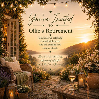 Personalised Invitations, Garden Party, Birthday, BBQ, Retirement & Celebration Invites, Choose Your Favourite Scene, Pack of 10