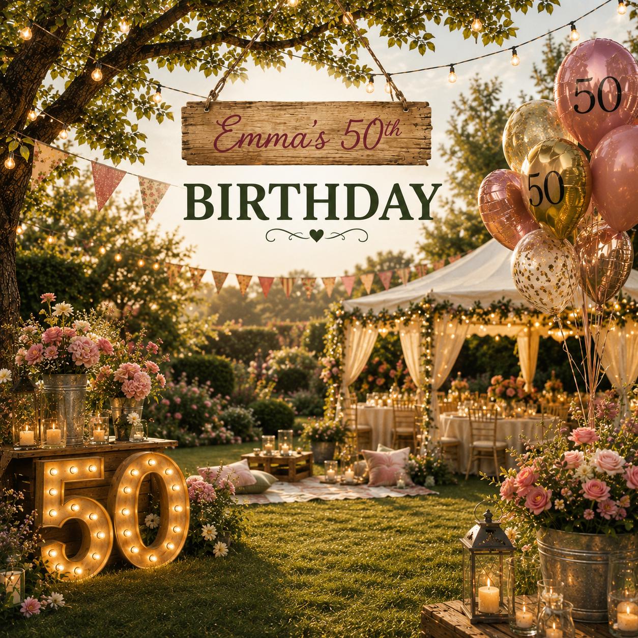 Personalised Invitations, Garden Party, Birthday, BBQ, Retirement & Celebration Invites, Choose Your Favourite Scene, Pack of 10