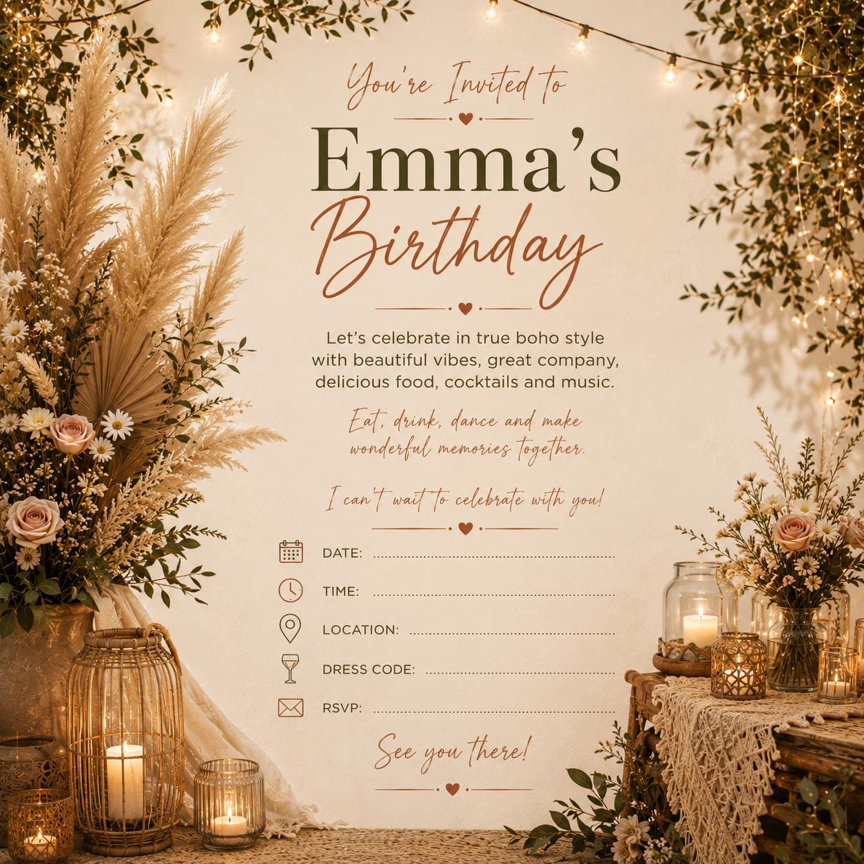 Personalised Invitations, Garden Party, Birthday, BBQ, Retirement & Celebration Invites, Choose Your Favourite Scene, Pack of 10