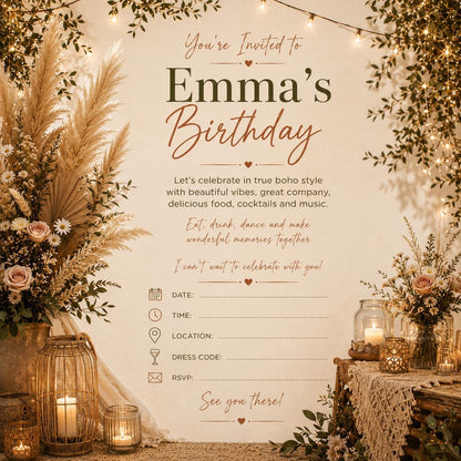 Personalised Invitations, Garden Party, Birthday, BBQ, Retirement & Celebration Invites, Choose Your Favourite Scene, Pack of 10