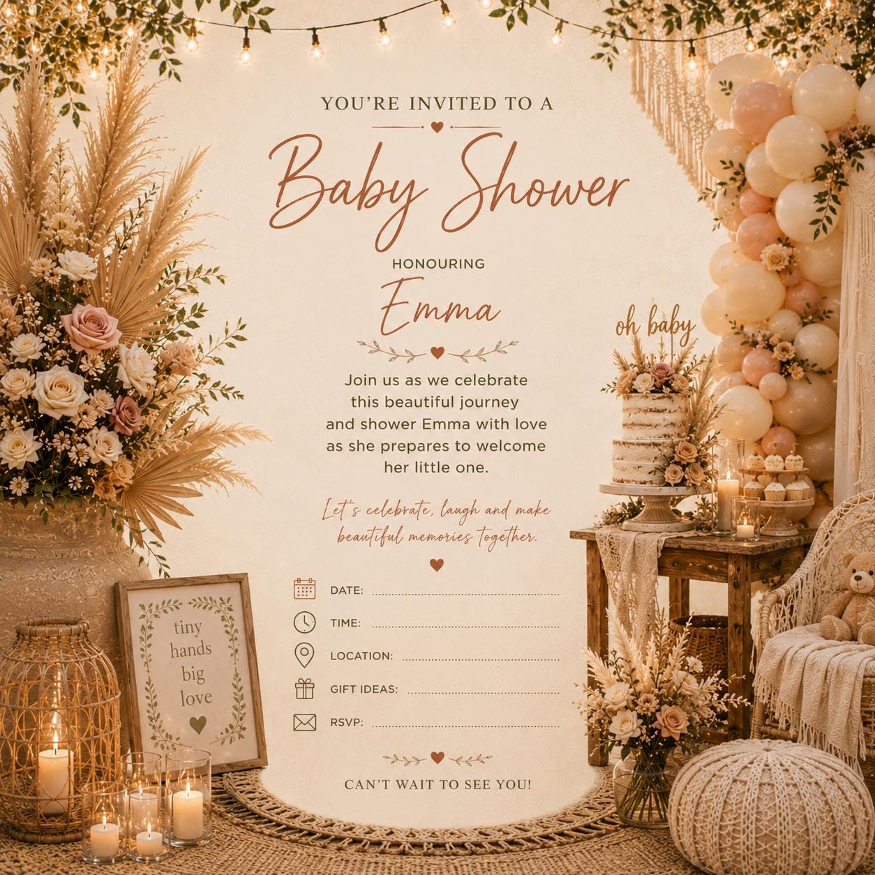 Personalised Invitations, Garden Party, Birthday, BBQ, Retirement & Celebration Invites, Choose Your Favourite Scene, Pack of 10