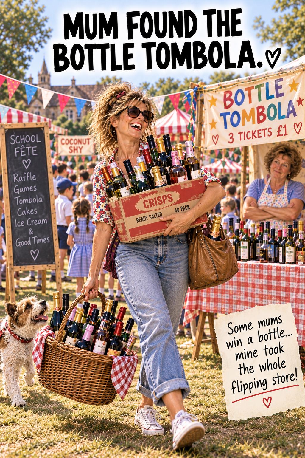 Funny Mum Birthday Card, Gen X Mum Card, School Fete Bottle Tombola, 80s 90s Nostalgia Card, Funny Family Card for Mum