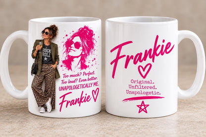 Personalised Photo Mug for Her, Funny Best Friend Mug, Chaos Queen Custom Portrait Mug, Personalised Birthday Gift for Sister or Friend