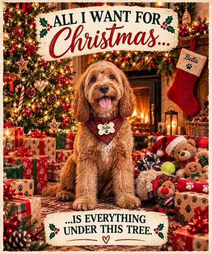 Personalised Dog Christmas Card, Custom Pet Photo, Festive Fur Baby (Digital Download)