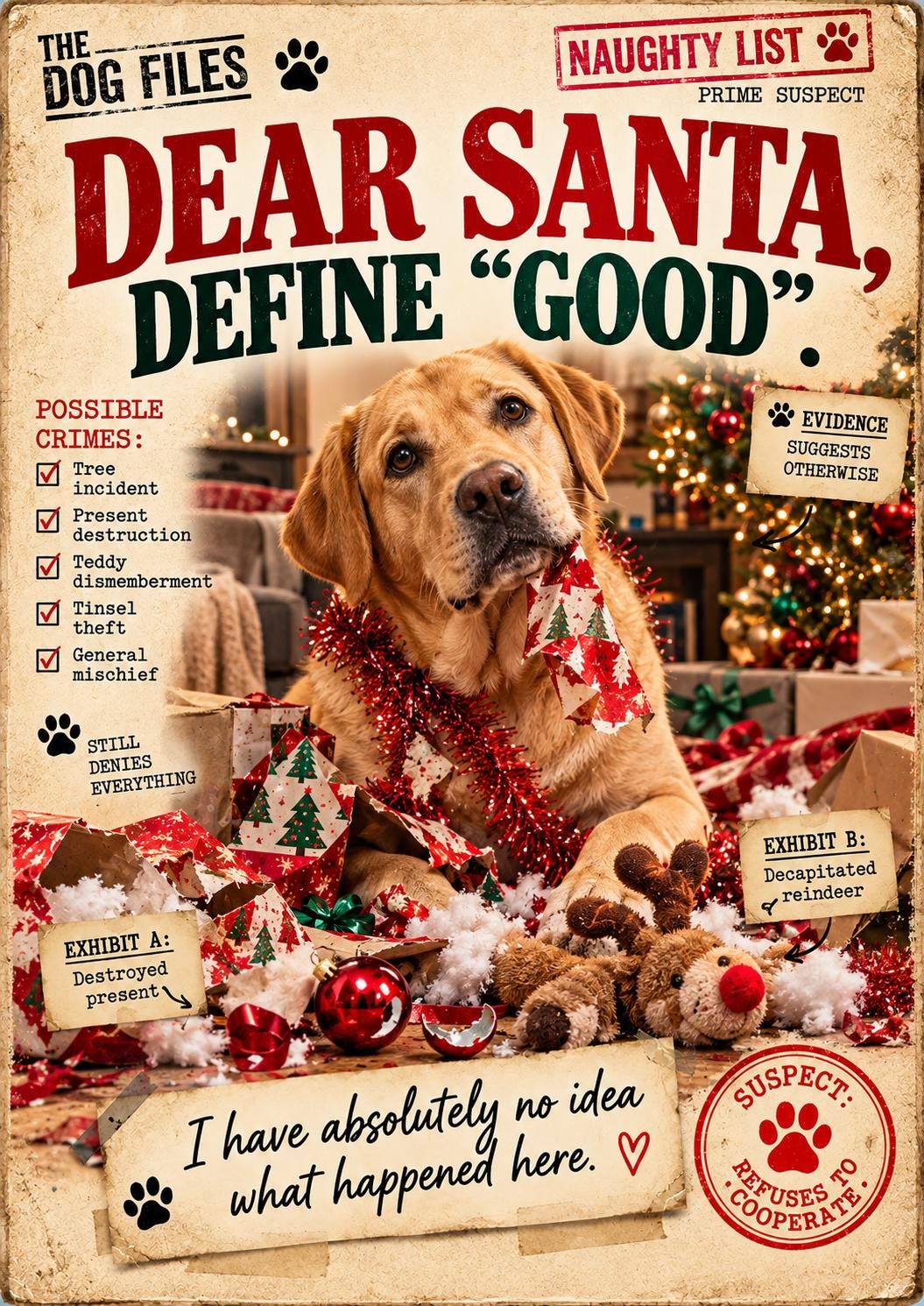 Funny Dog Christmas Card, Choose Your Breed, The Dog Files Xmas Greeting