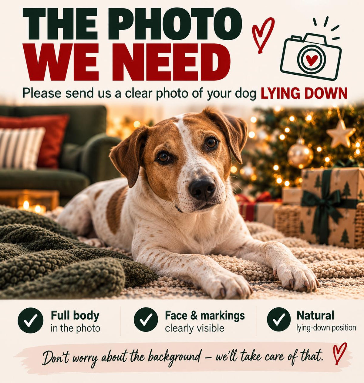 Personalised Rescue Dog Christmas Card, Custom Pet Photo, I Found My Family (A5 Card)