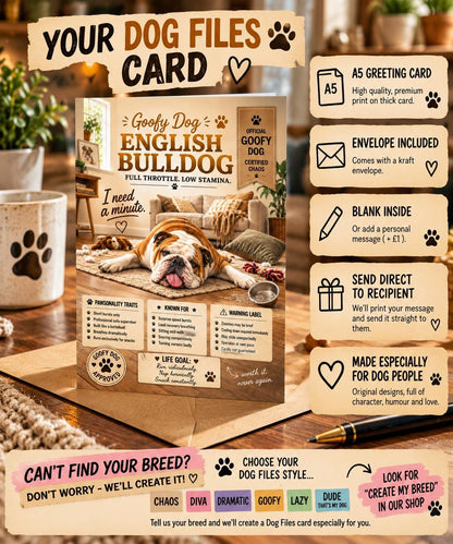 Dog Card, Personalised Photo, Funny Ride or Die Gift,