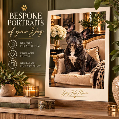 Bespoke Digital Dog Portrait, Custom Pet Artwork (JPG File)