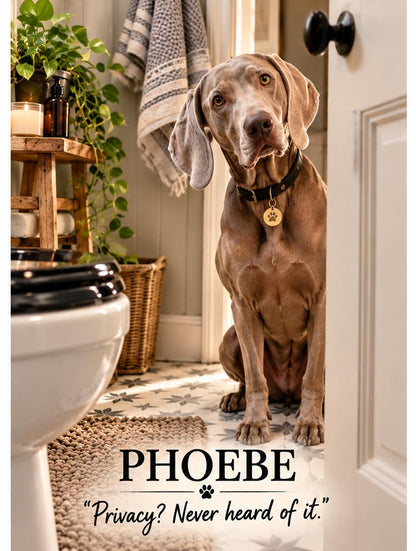 Personalised Funny Dog Portrait, Custom Pet Wall Art (A5/A4 Print)